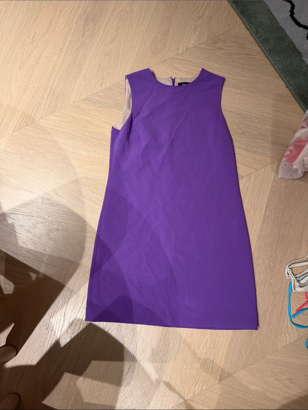 Theory Sleeveless Purple Shift Dress